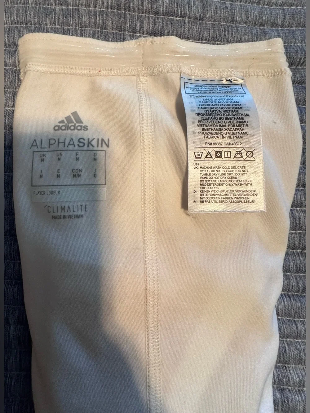 adidas Basketball Padded Knee sleeve, White, Medium